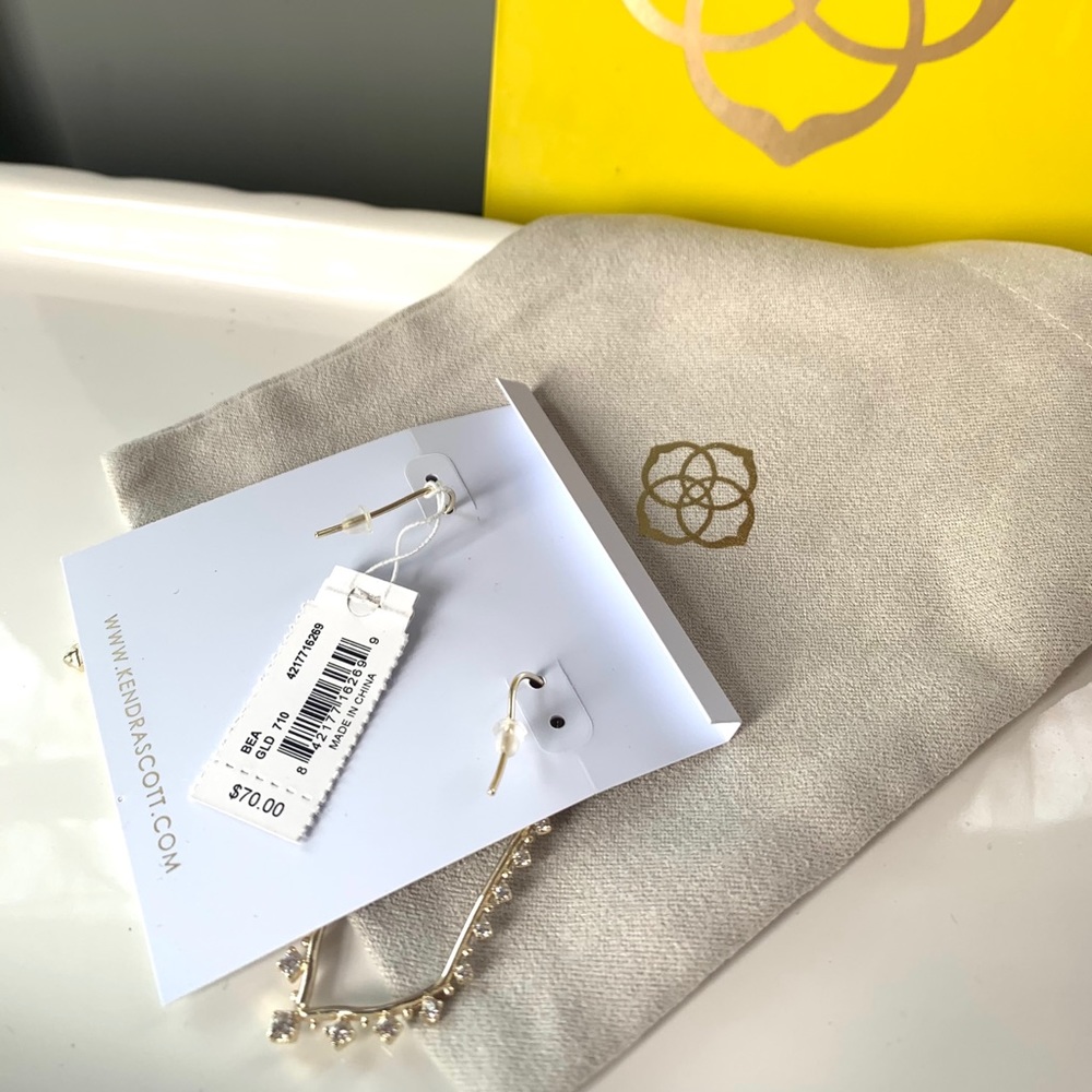 NWT Kendra Scott 14k gold plated drop earrings - Picture 5 of 8